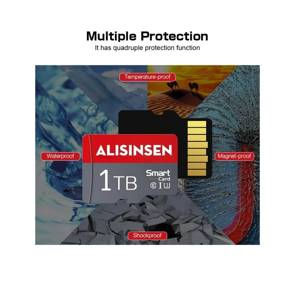 Alisinsen 1TB micro SD flash memory card with SD card adapter (4 Packs)